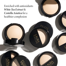LAURA GELLER NEW YORK arm swatch illustrating French Vanilla subtle radiant finish