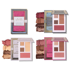 LAURA GELLER NEW YORK front packaging showing three mini palettes for gifting