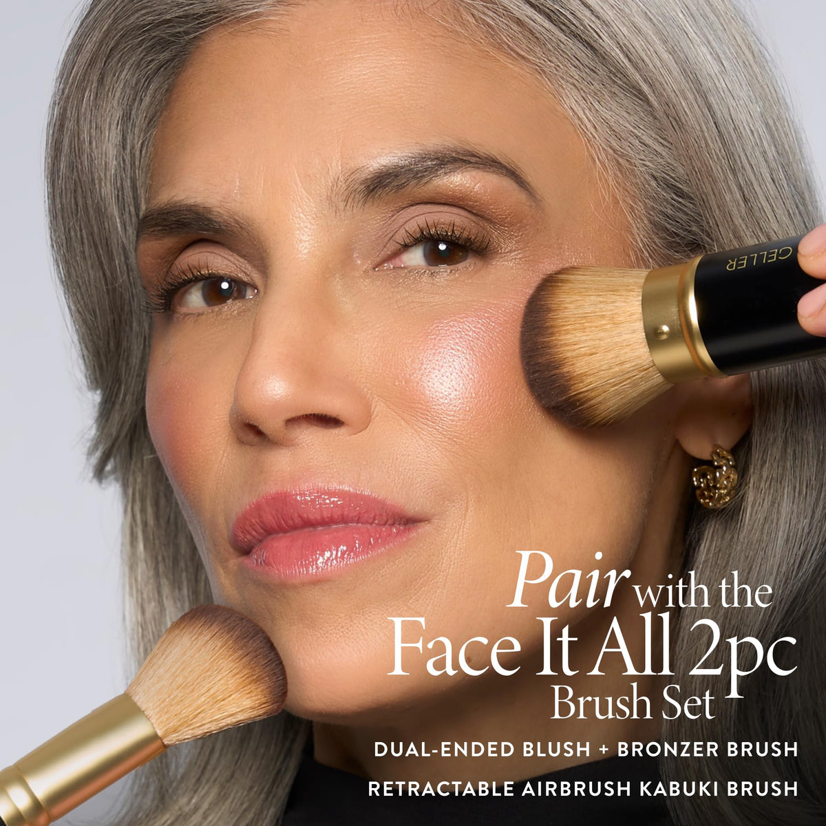 LAURA GELLER NEW YORK highlighter pan reflecting soft glow for instant luminosity