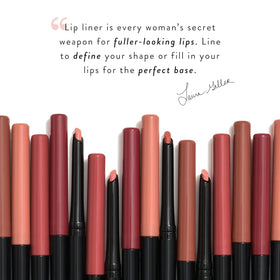 LAURA GELLER NEW YORK lip liner paired with lipstick for enhanced wear