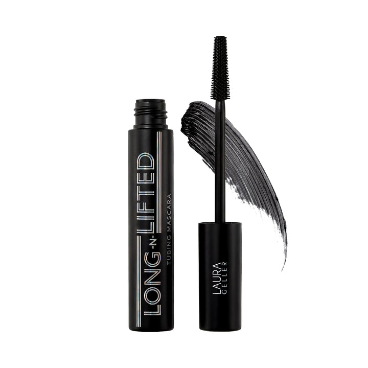 LAURA GELLER NEW YORK front tube packaging showing sleek black design and benefits