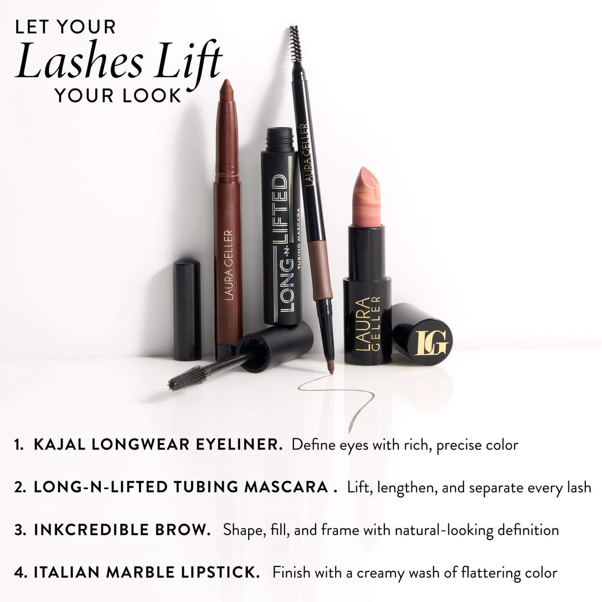 LAURA GELLER NEW YORK lifestyle pouch with mascara for on-the-go touchups
