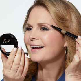 LAURA GELLER NEW YORK packed in a travel bag for on-the-go brow touch-ups