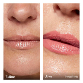LAURA GELLER NEW YORK lip balm inside a beach bag suggesting outdoor sun protection