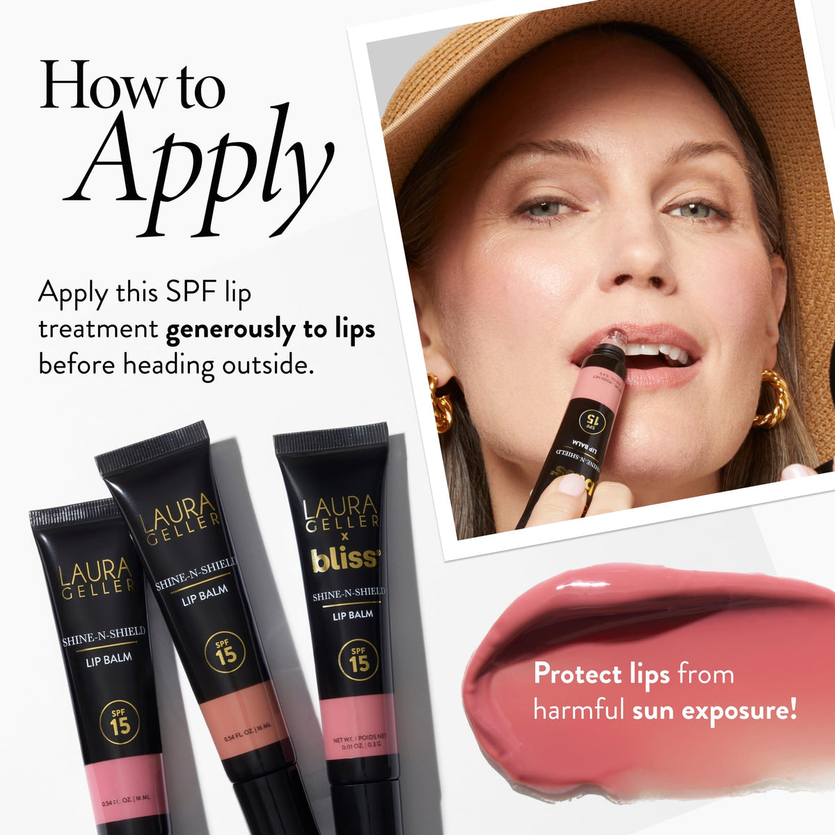 LAURA GELLER NEW YORK sunset sands swatch on skin showing sheer pink tint