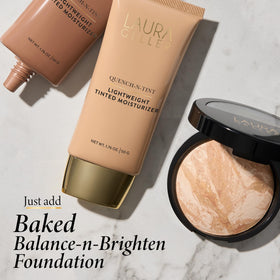 LAURA GELLER NEW YORK product in hand for size scale and travel-friendly convenience