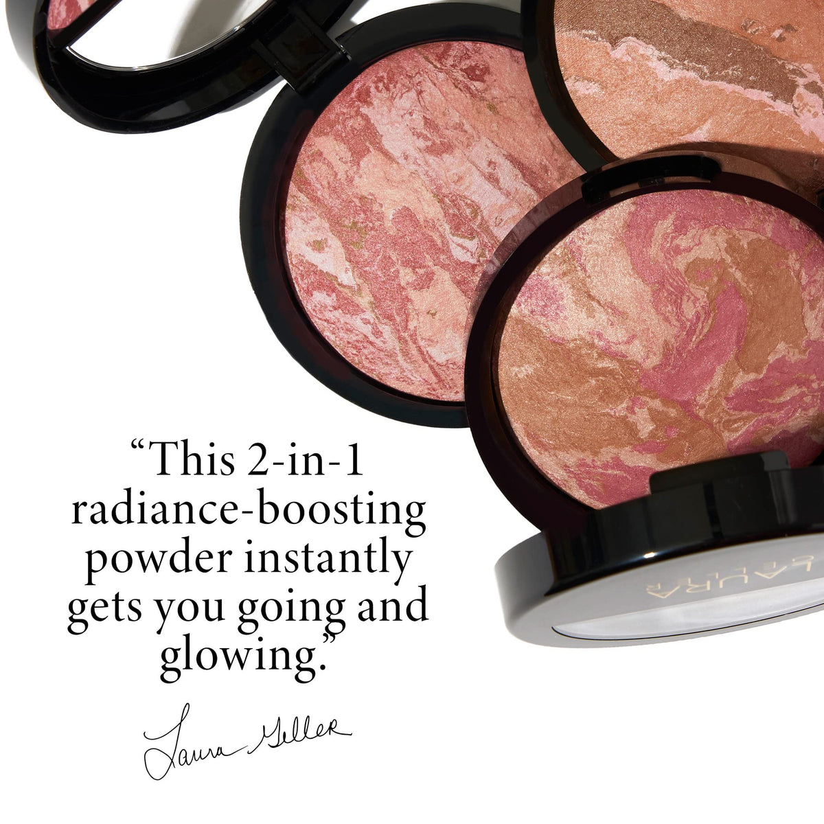 LAURA GELLER NEW YORK swatch of Rose Bronze on arm showing buildable color