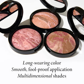 LAURA GELLER NEW YORK brush picking up mixed pigments for instant sculpt and flush