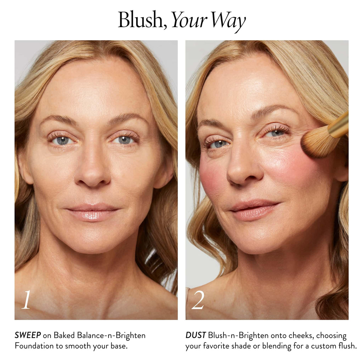 LAURA GELLER NEW YORK macro texture detail revealing smooth baked powder for easy blending