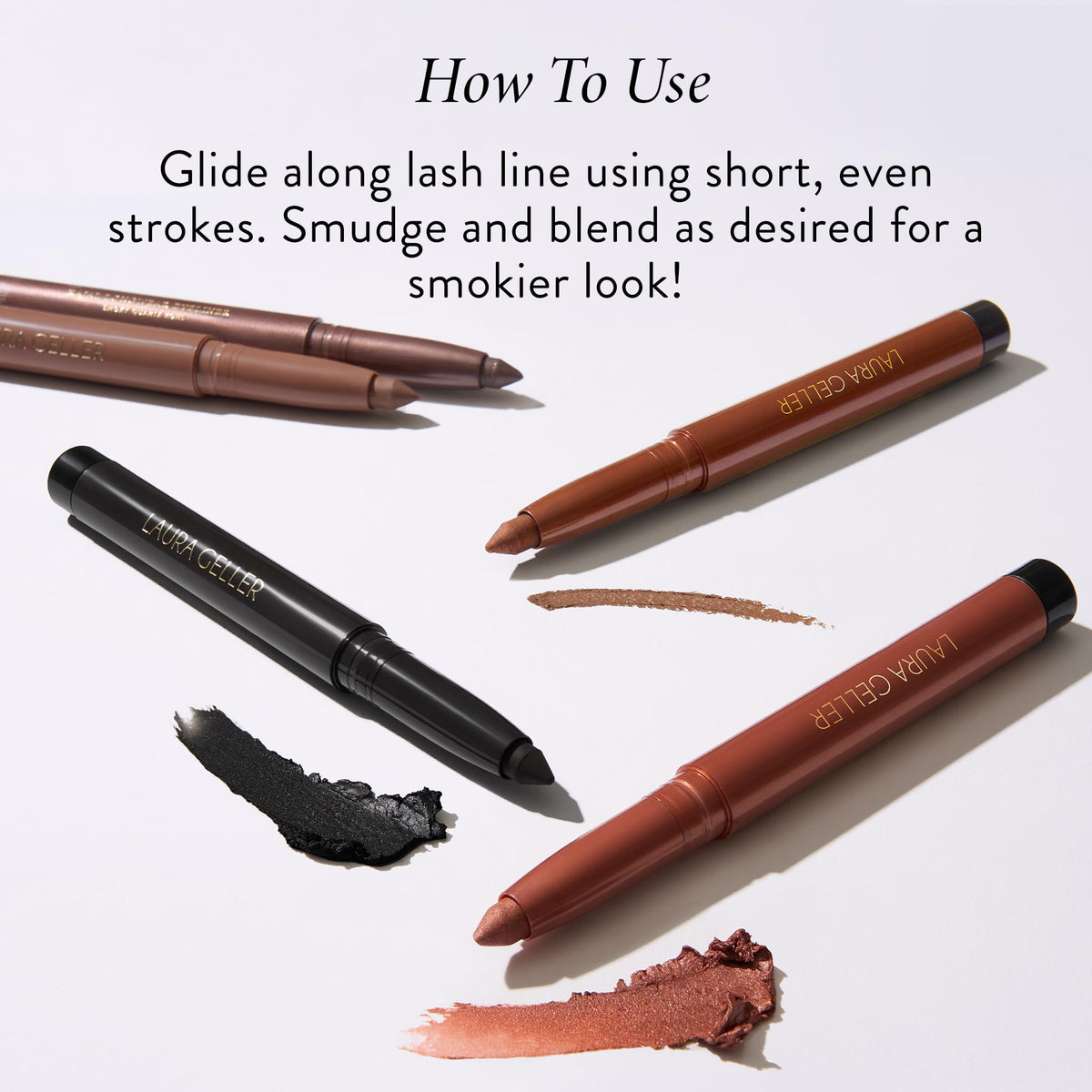LAURA GELLER NEW YORK smoky amethyst swatch on skin showing subtle jewel-tone payoff