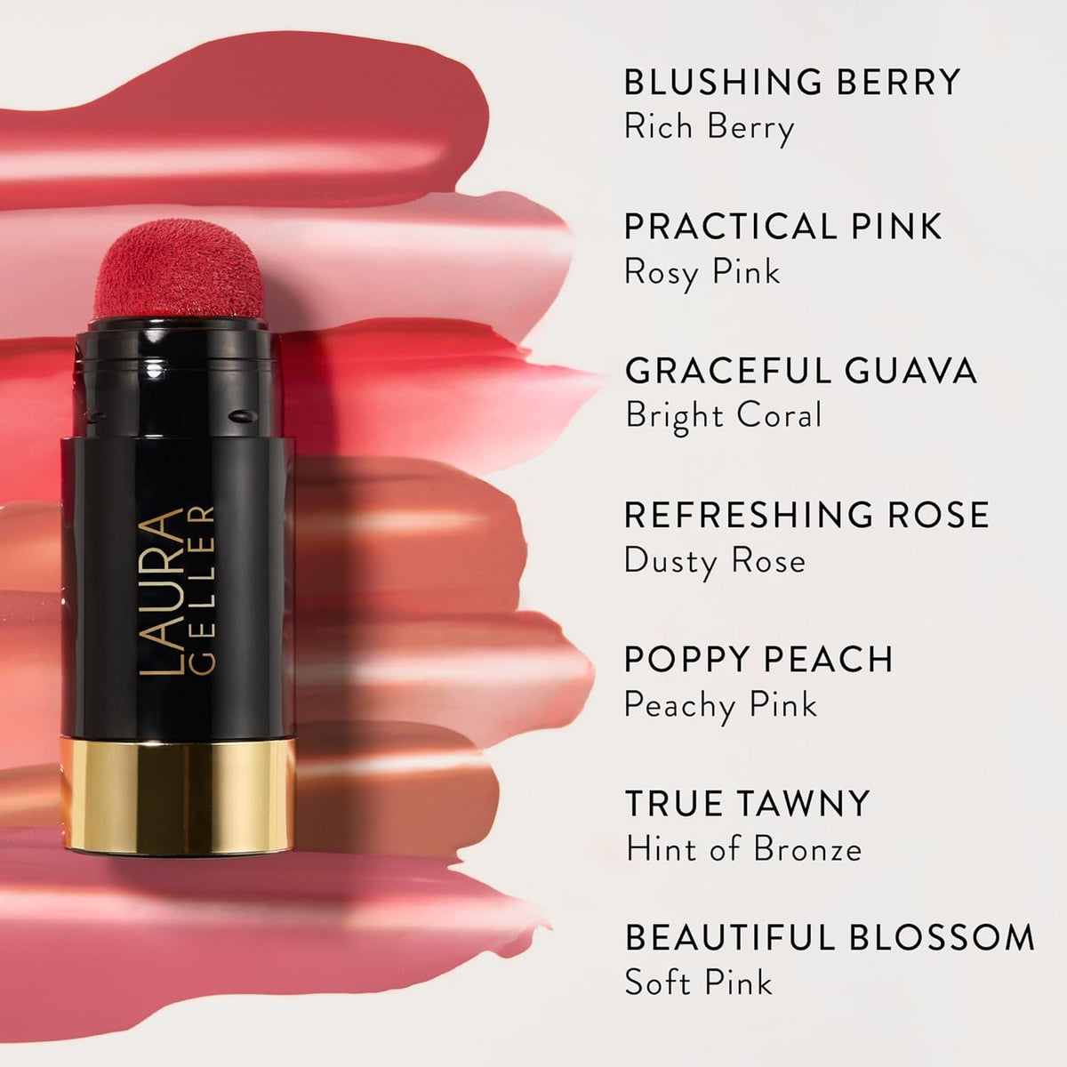 LAURA GELLER NEW YORK twist base mechanism detail showing controlled product flow and ease
