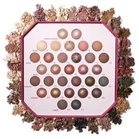 LAURA GELLER NEW YORK front compact view shows organized 31 shades and portability