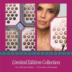 LAURA GELLER NEW YORK overhead open palette displays varied matte and shimmer finishes