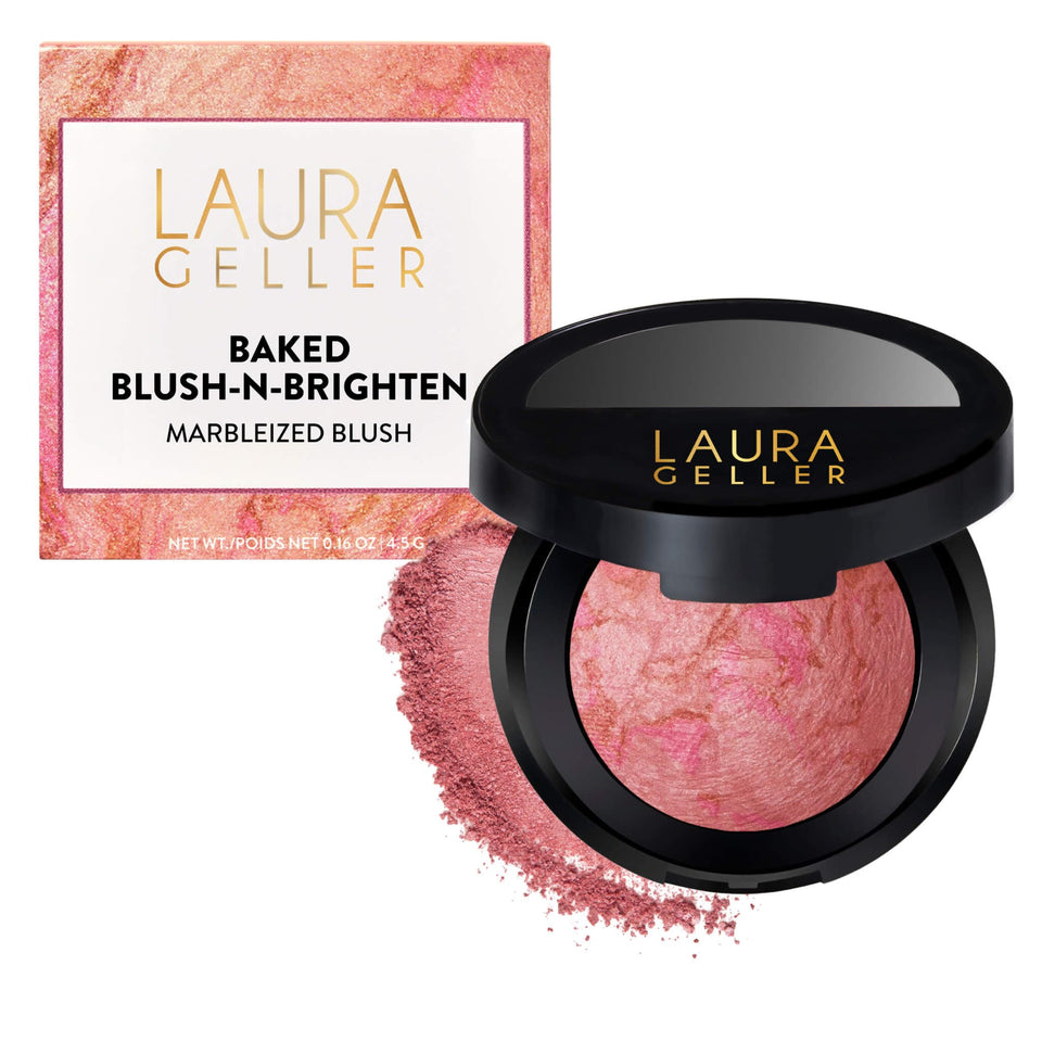 LAURA GELLER compact front view showing sleek packaging and benefit