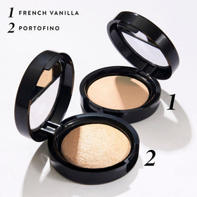 LAURA GELLER Portofino wet application swatch showing intensified satin sheen