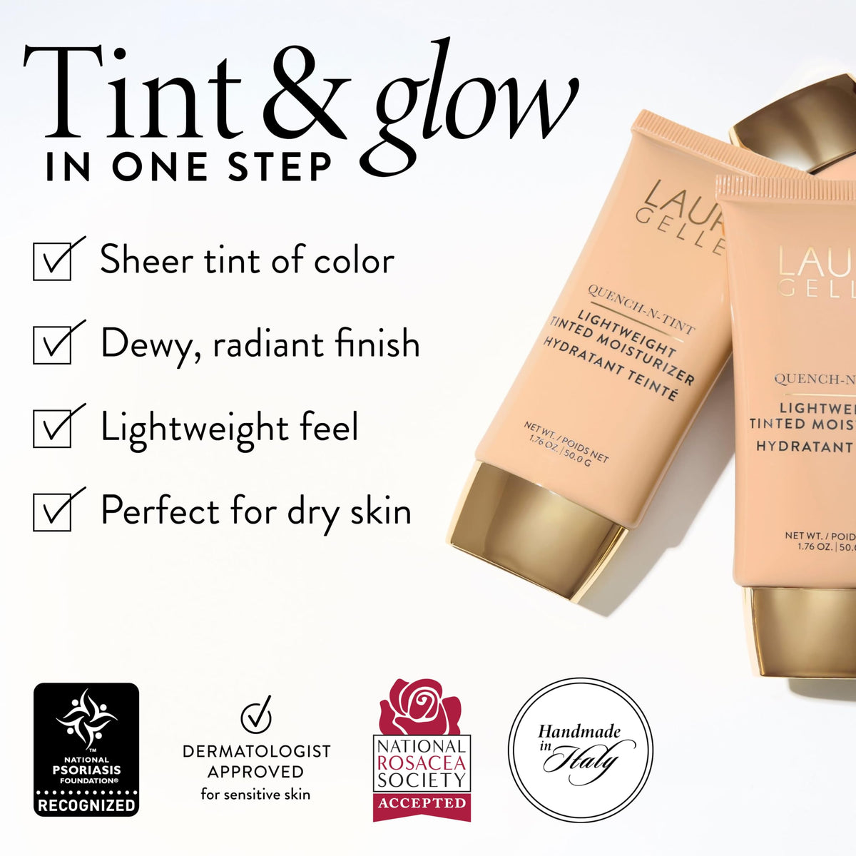LAURA GELLER blending product with foundation brush for a smooth, even finish