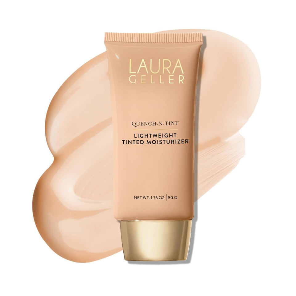 LAURA GELLER NEW YORK front packaging showing bottle and shade benefits