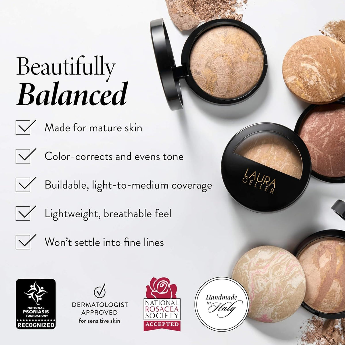 LAURA GELLER NEW YORK retractable kabuki brush closed for travel-friendly protection