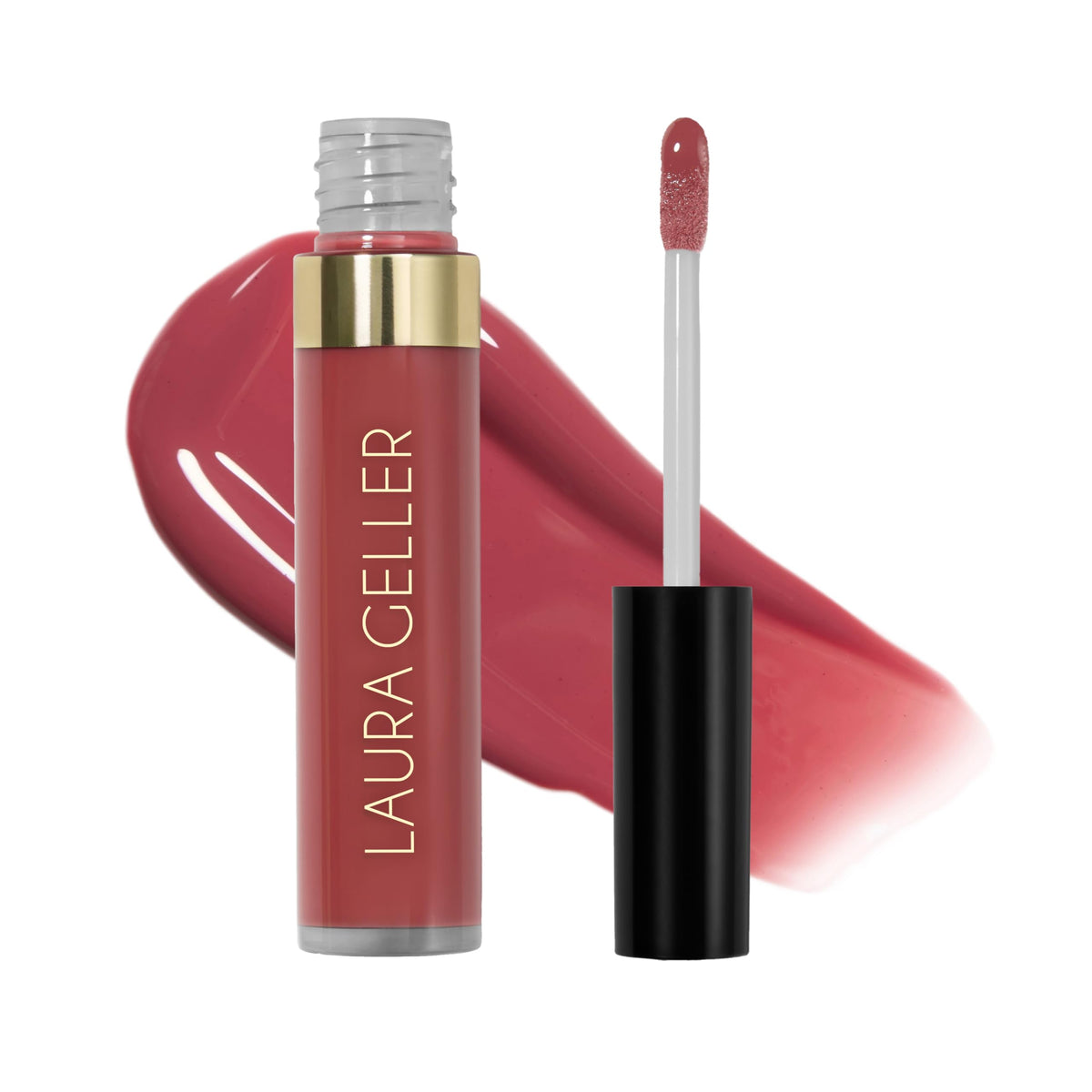 LAURA GELLER New York front packaging showing shade and glossy finish benefit