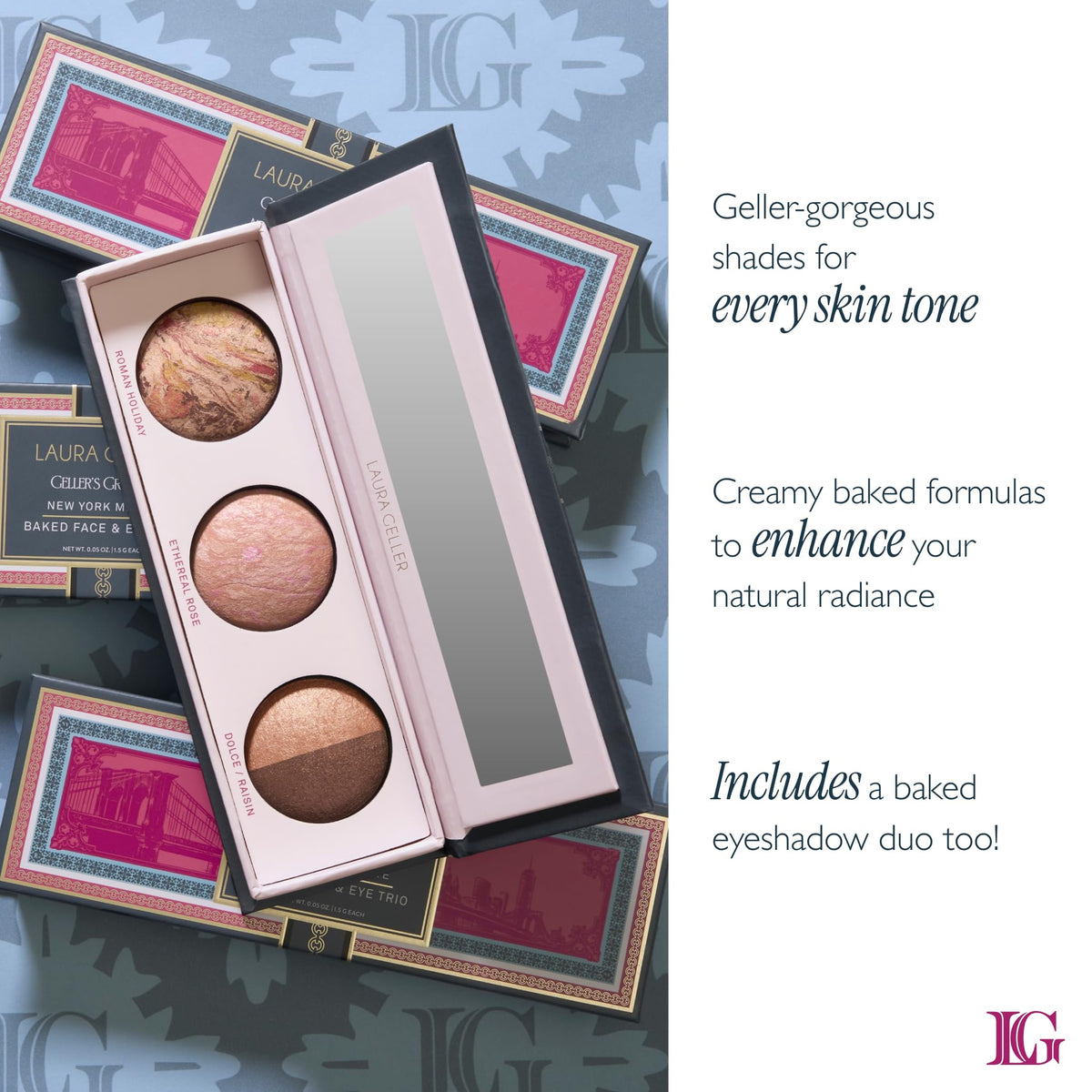 LAURA GELLER NEW YORK Roman Holiday bronzer detail illustrating warm sculpting finish