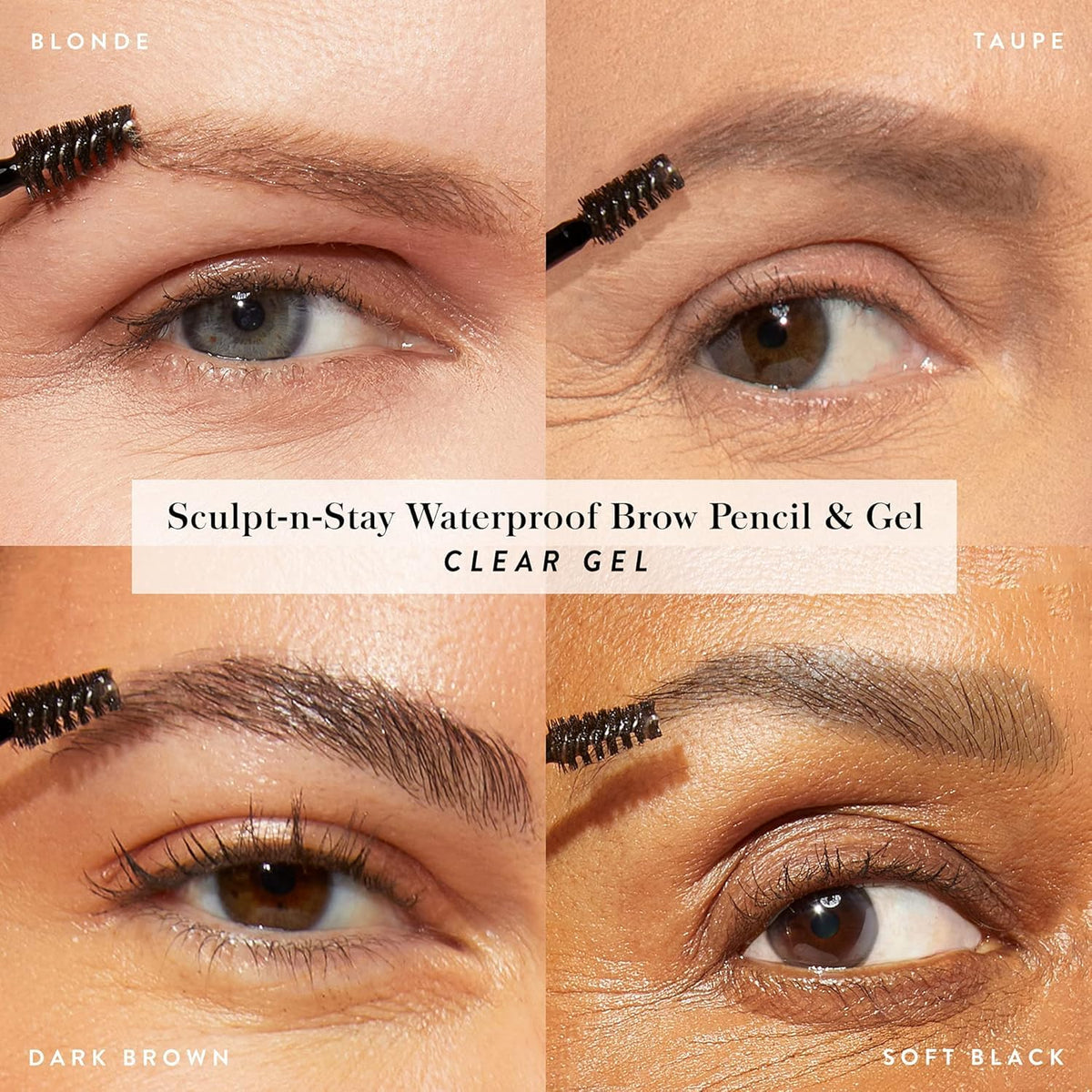 LAURA GELLER NEW YORK before and after brows showing fuller, sculpted natural-looking arches