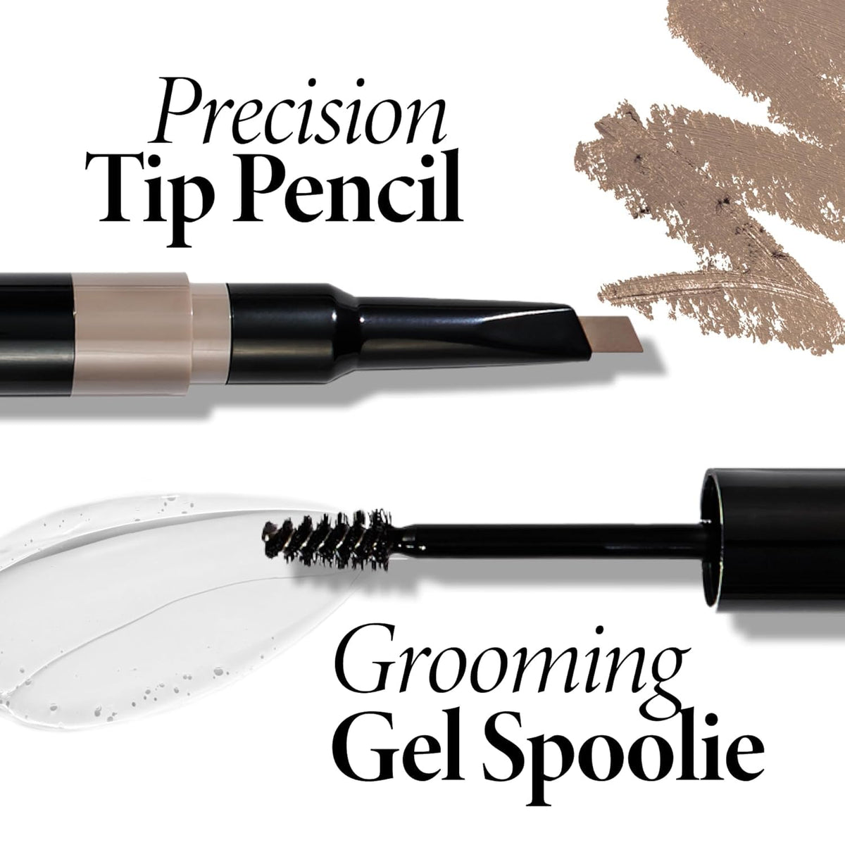 LAURA GELLER NEW YORK dual-ended product in hand for quick two-in-one brow grooming
