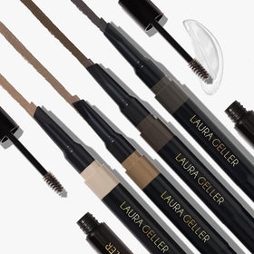 LAURA GELLER NEW YORK on makeup vanity lifestyle shot conveying easy daily use