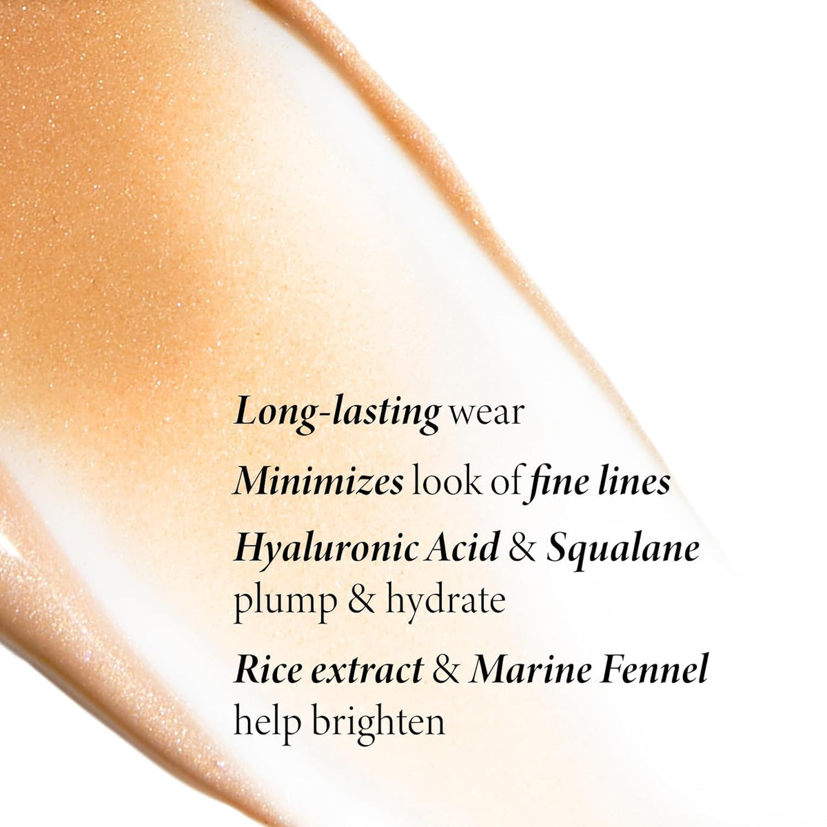 LAURA GELLER NEW YORK ingredients label highlighting hyaluronic acid and botanicals