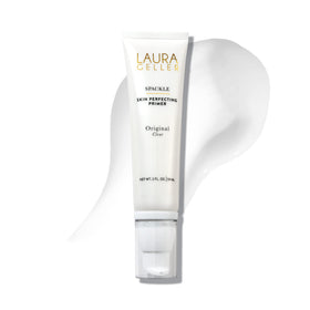 LAURA GELLER NEW YORK primer bottle front view shows sleek packaging and clear formula benefits