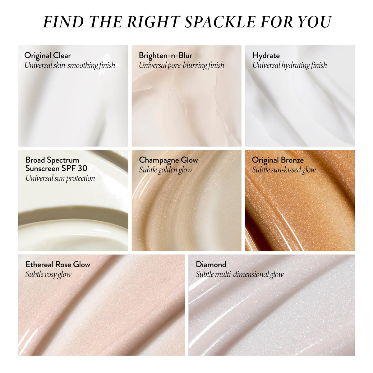 LAURA GELLER NEW YORK primer applied by model to show soft-focus complexion benefit