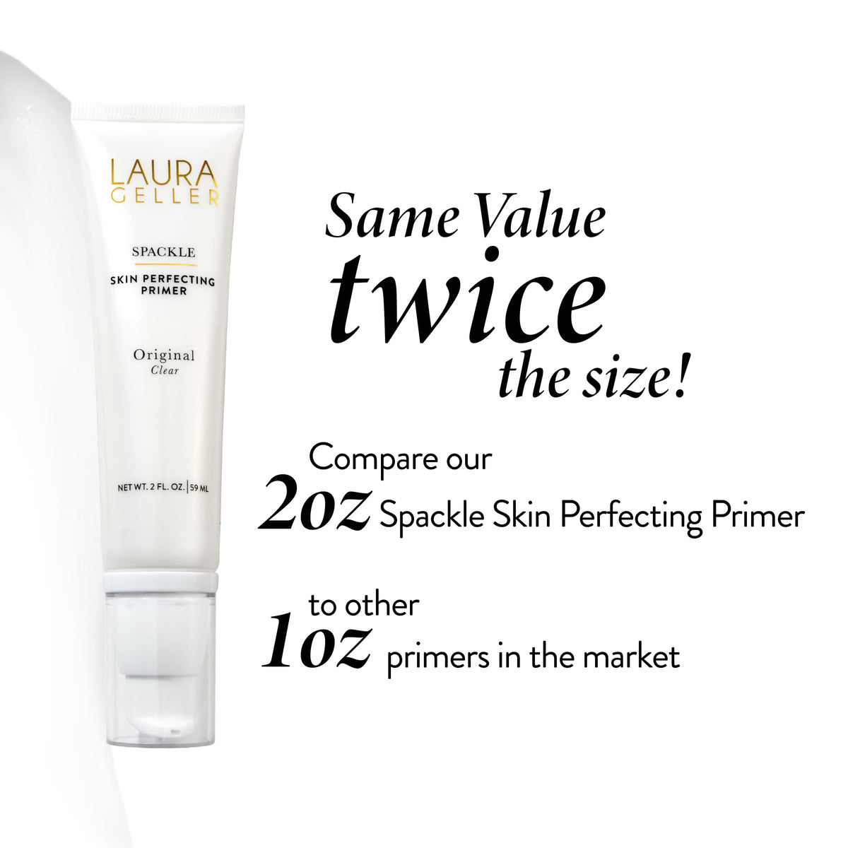 LAURA GELLER NEW YORK primer sitting on bathroom vanity suggesting daily skincare routine