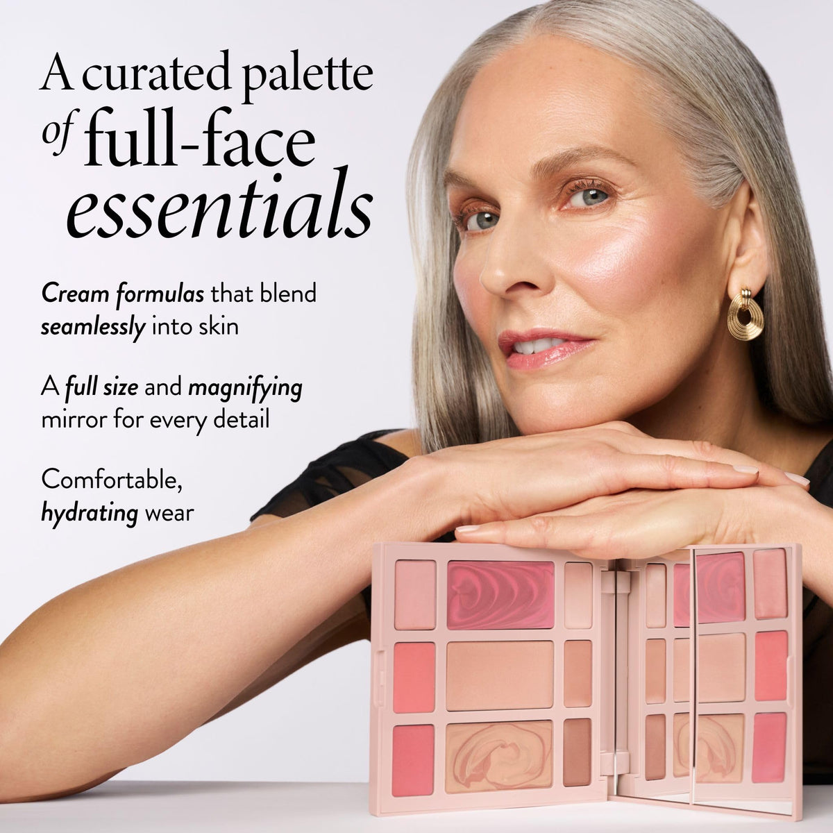 LAURA GELLER NEW YORK swatch arm row of shades illustrating buildable pigments and color payoff