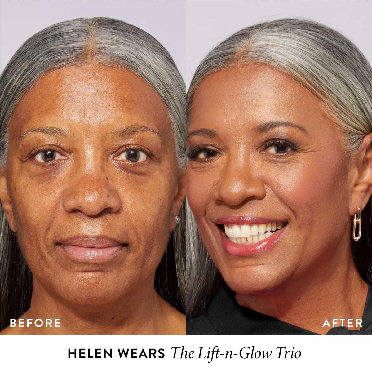 LAURA GELLER NEW YORK swatches on tan to deep skin showing inclusive pigment payoff