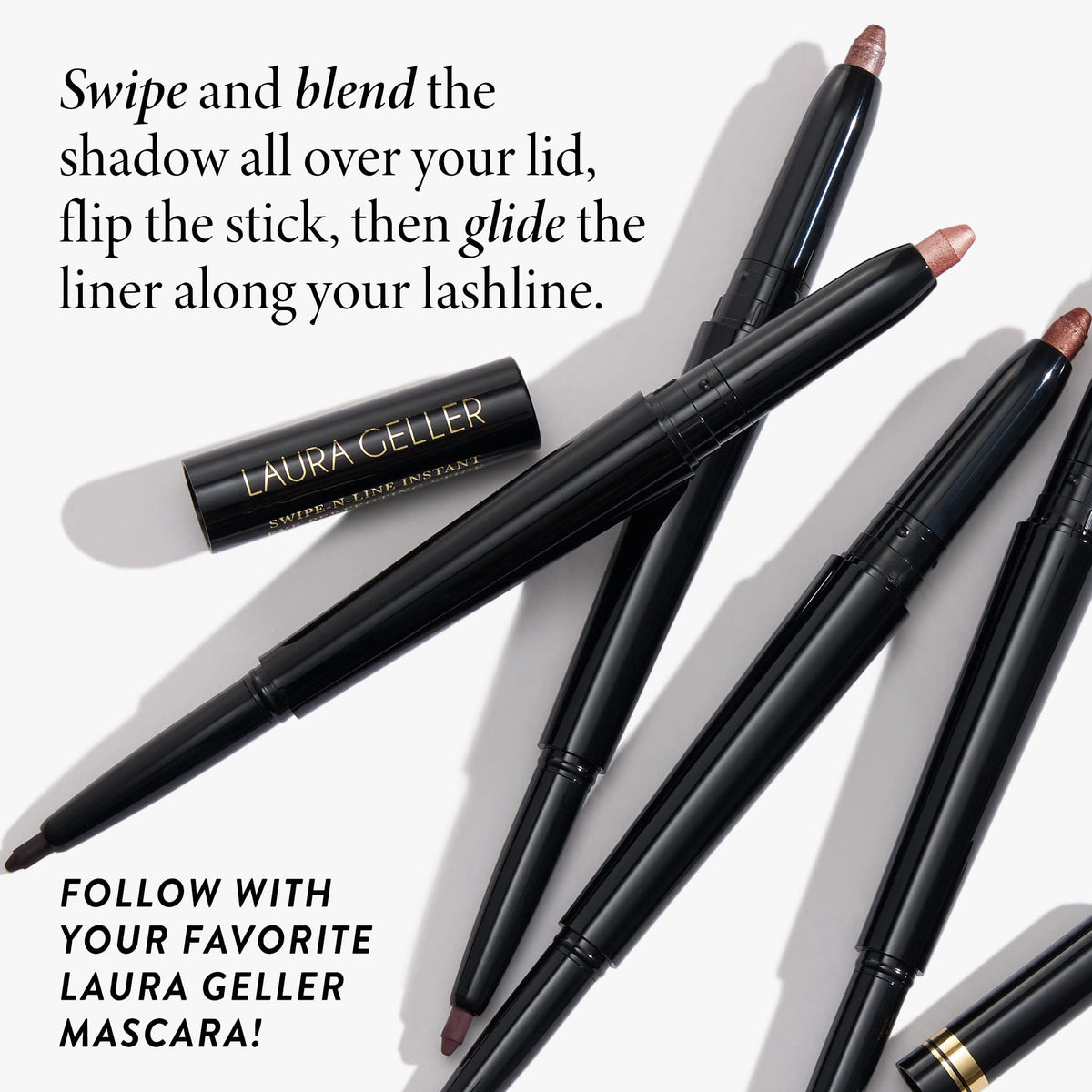 LAURA GELLER NEW YORK liner tip detail, highlighting precise glide and buildable color