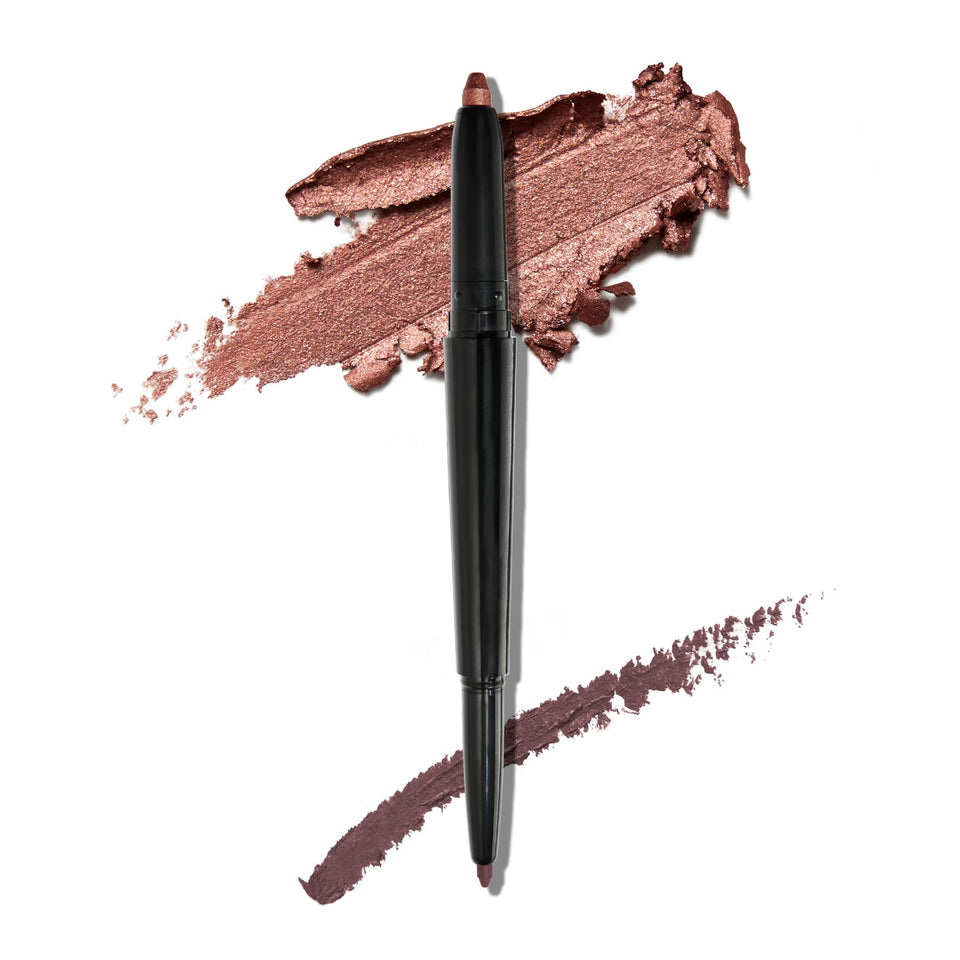 LAURA GELLER NEW YORK front packaging of dual-ended stick showing glam shade and caps for easy travel