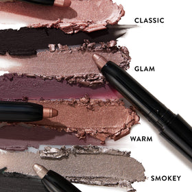LAURA GELLER NEW YORK applying the shadow directly to eyelid demonstrating fingertip blending convenience