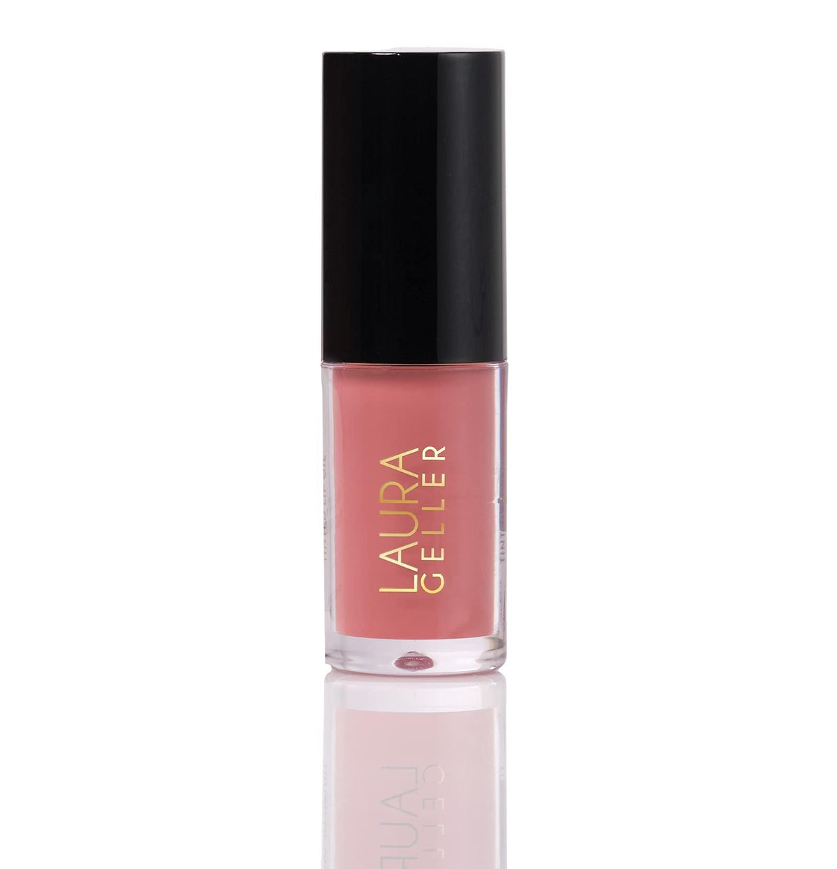 LAURA GELLER NEW YORK front packaging showing glossy tinted lip oil benefit