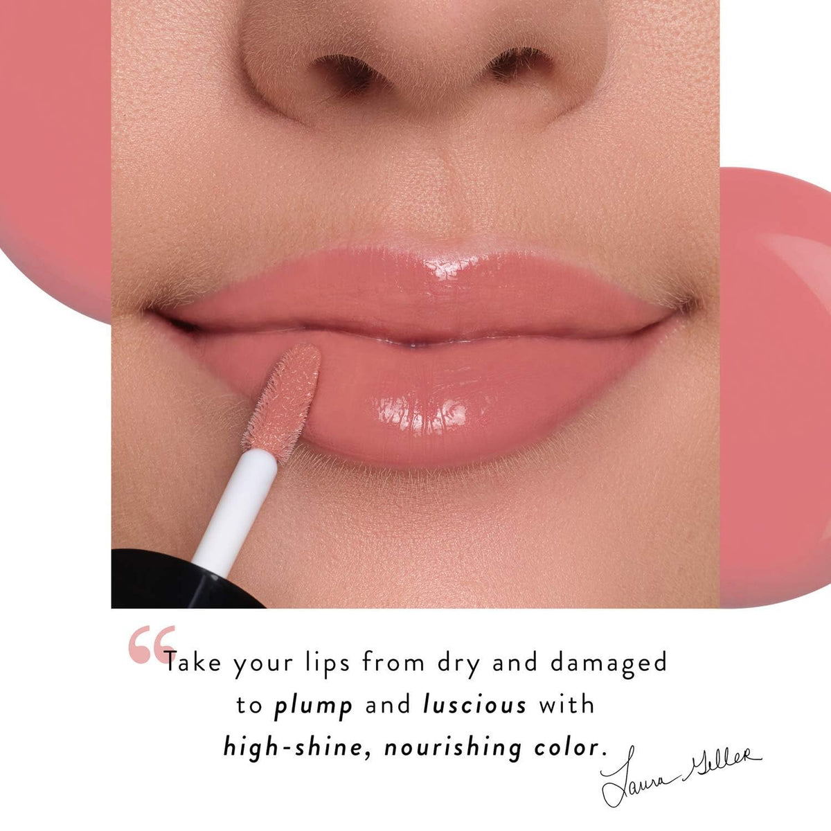 LAURA GELLER NEW YORK close-up of texture highlighting hydrating, non-sticky finish benefit