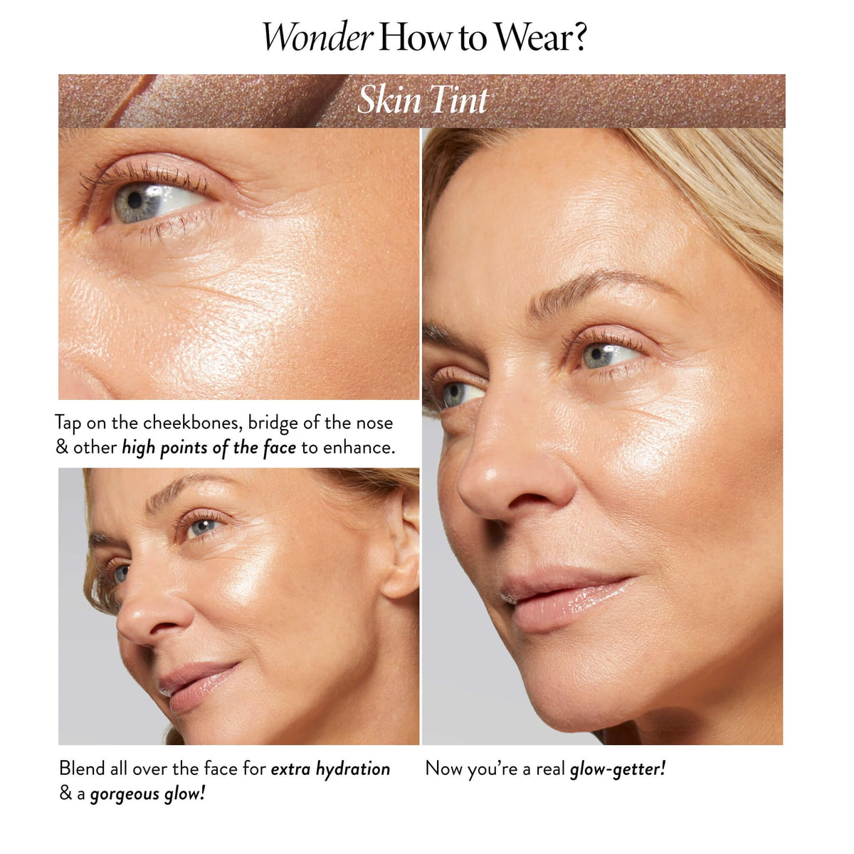 LAURA GELLER NEW YORK finger applying balm to cheek showing effortless blend and radiant finish