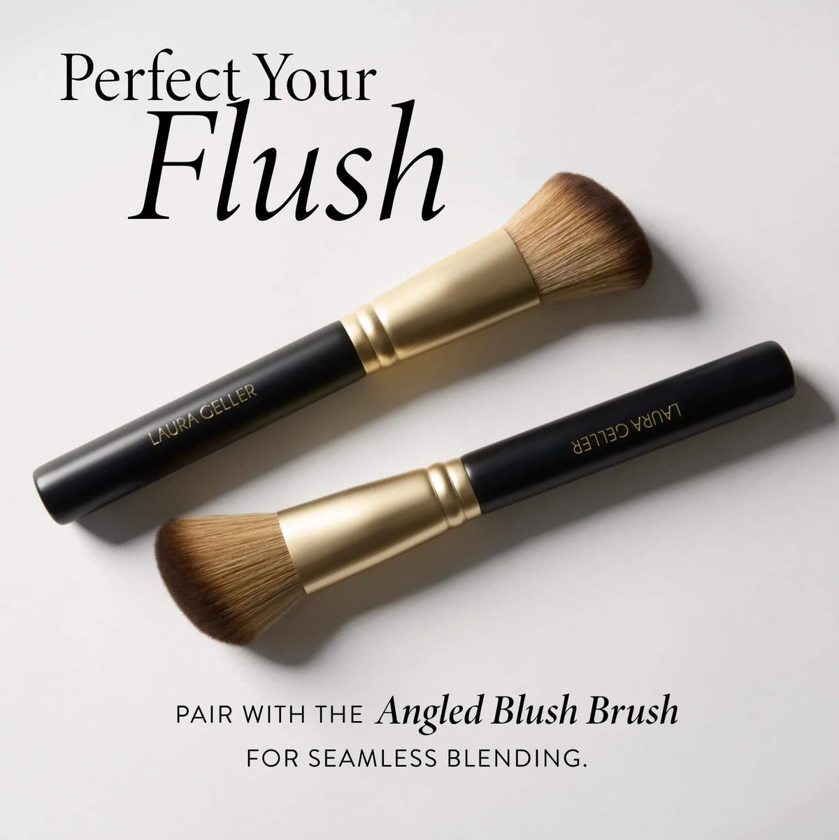 LAURA GELLER NEW YORK palette staged with brush on vanity for everyday use