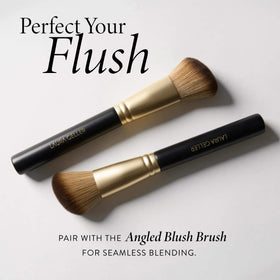 LAURA GELLER NEW YORK palette staged with brush on vanity for everyday use