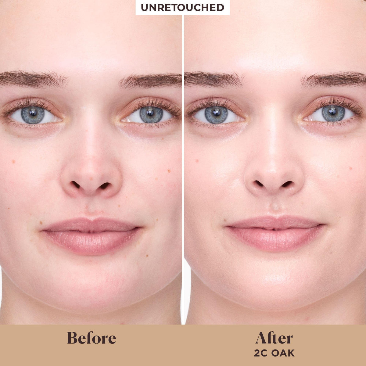 Laura Mercier applied to skin on hand demonstrating blendability, shows sheer coverage benefit