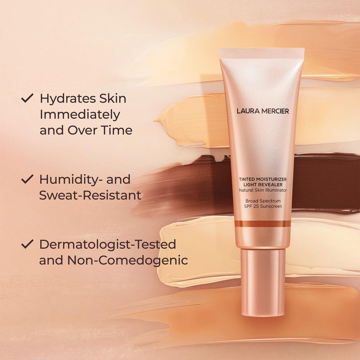 Laura Mercier application with fingertips demonstrating quick no-makeup makeup