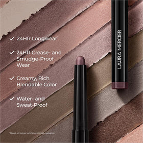 Laura Mercier application on eyelid showing easy glide and smooth blending