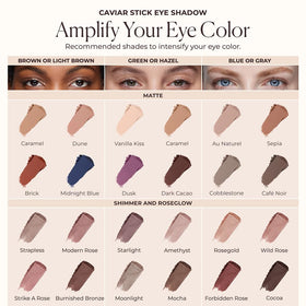 Laura Mercier lifestyle evening look showing bold Amethyst eye color and wear