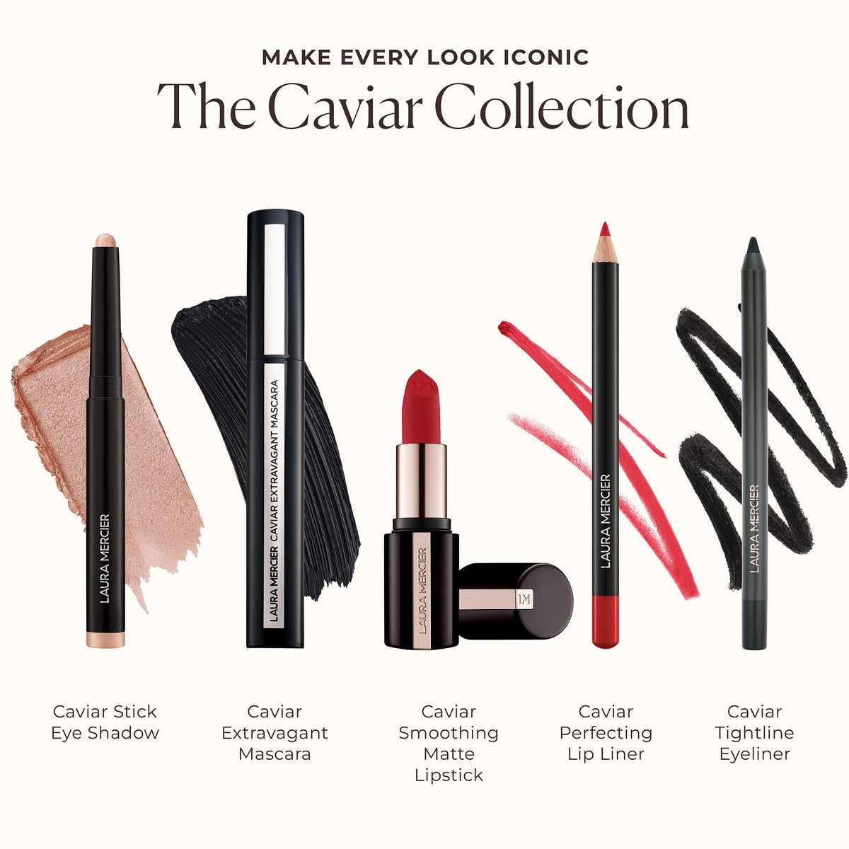 Laura Mercier in a makeup bag scene showing everyday carry and fast touch-up advantage
