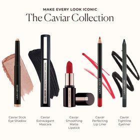 Laura Mercier in a makeup bag scene showing everyday carry and fast touch-up advantage