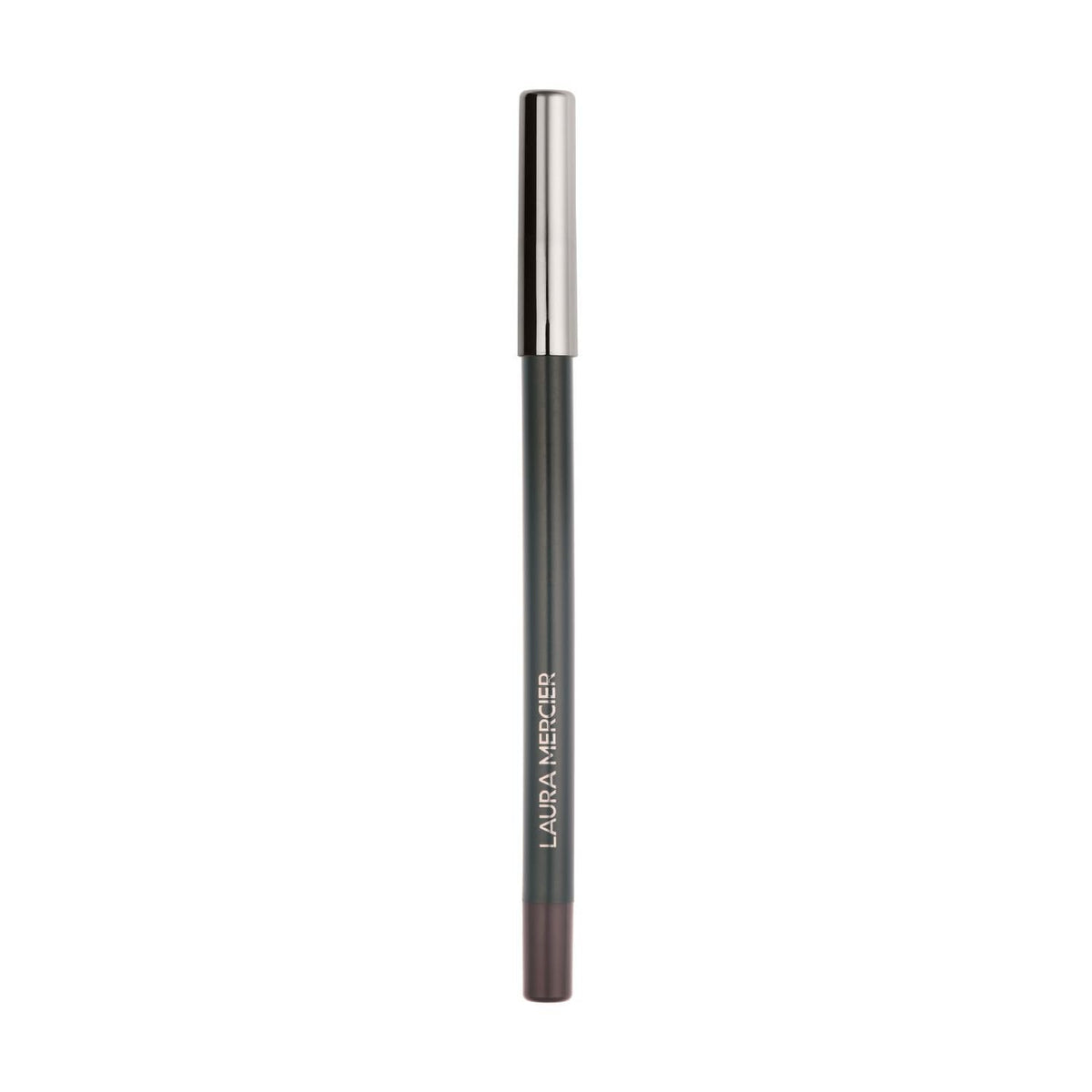 Laura Mercier pencil inside makeup bag portraying travel-ready durability