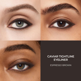 Laura Mercier swatch of espresso brown texture showing rich color payoff
