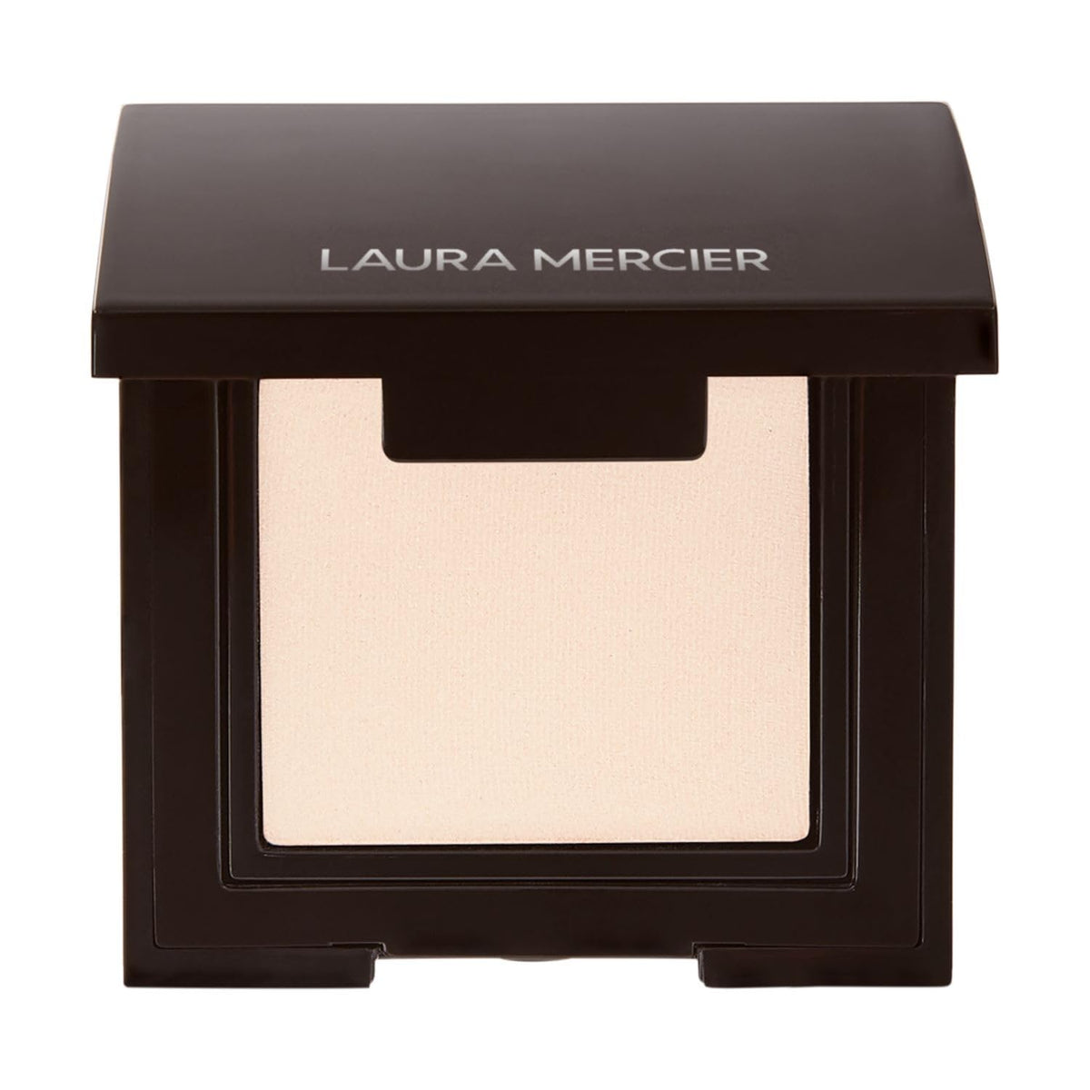 Laura Mercier compact front view showing shade and secure packaging for travel